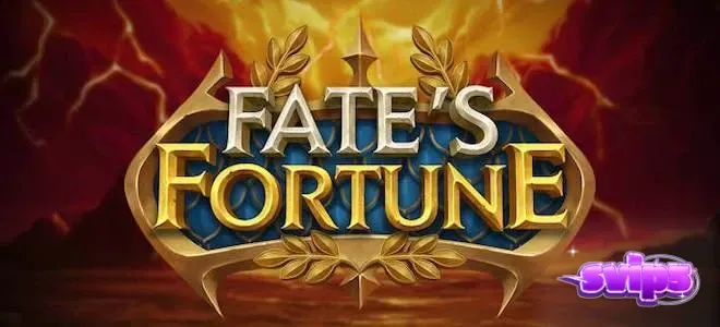 Tampilan layar permainan slot Fate's Fortune oleh Play'n GO menampilkan gulungan dan fitur-fitur utama.